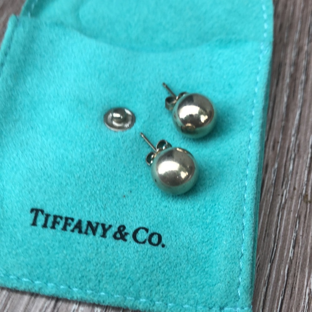 Tiffany Sterling Silver 8mm Ball Earrings